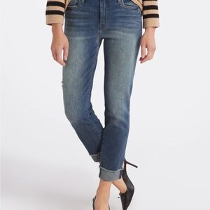 Kut from the Kloth Amy Frayed Hem Boyfriend Jean Size 12 inseam 27